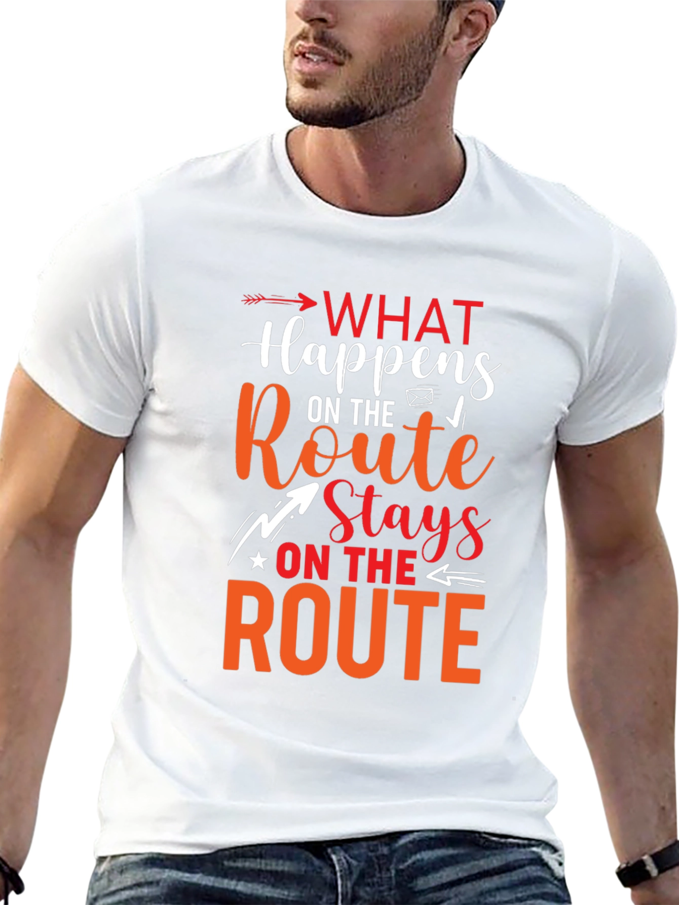 What Happens On The Route Stays Graphic T-Shirt