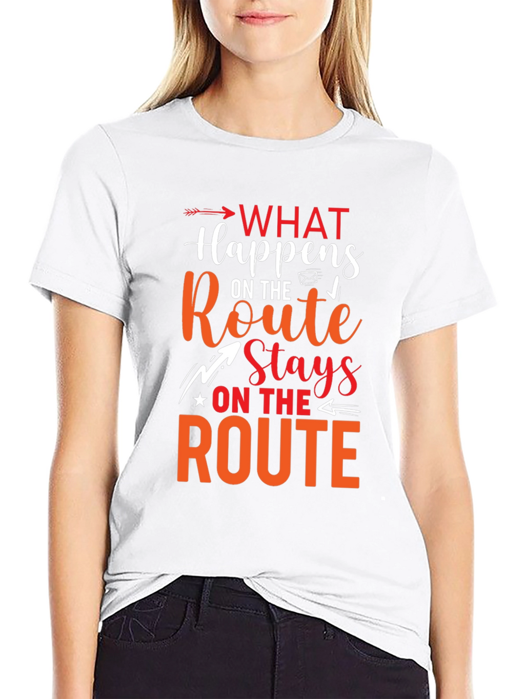 What Happens On The Route Stays Graphic T-Shirt