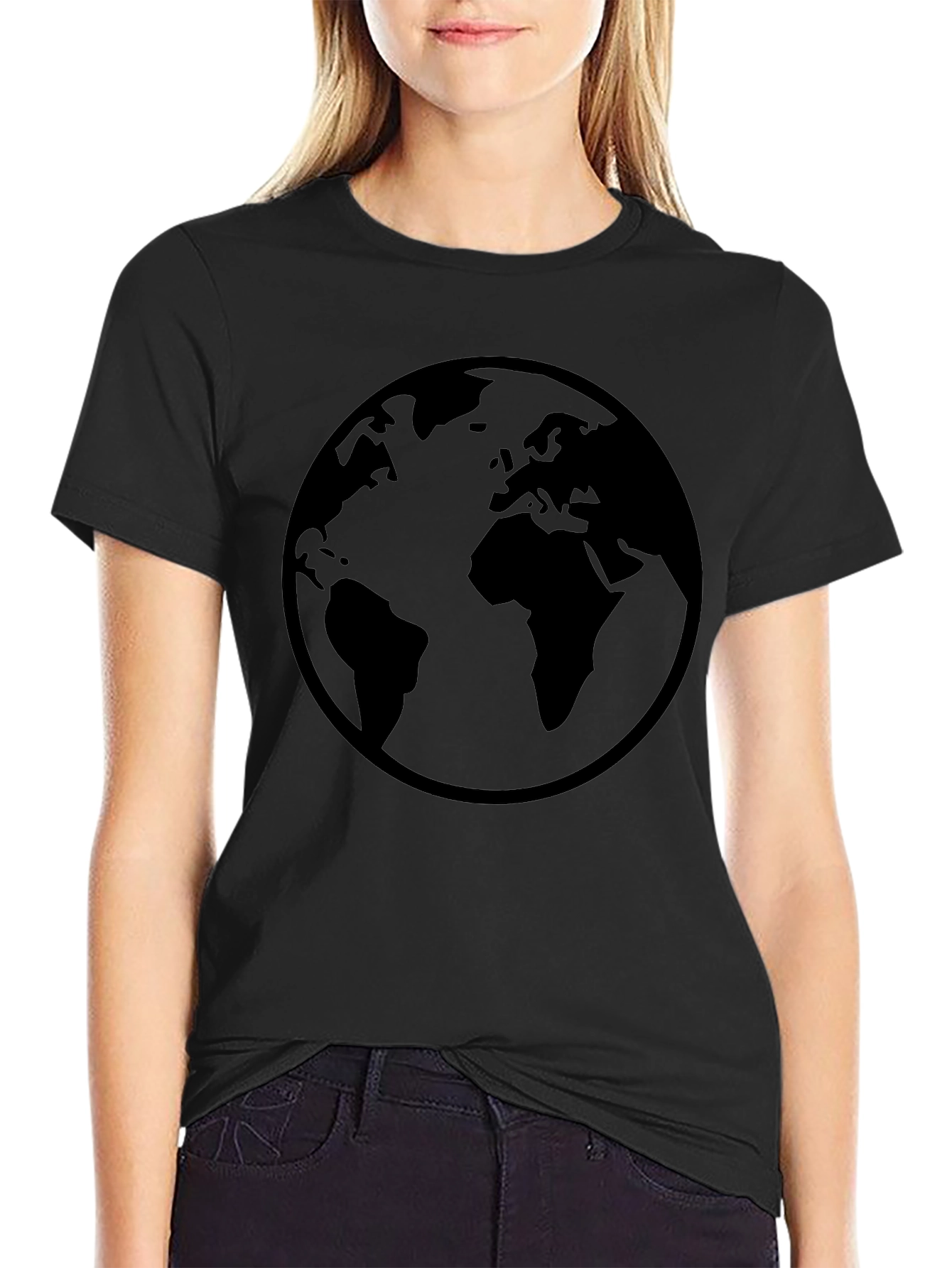 Globe Graphic Mens Black T-Shirt