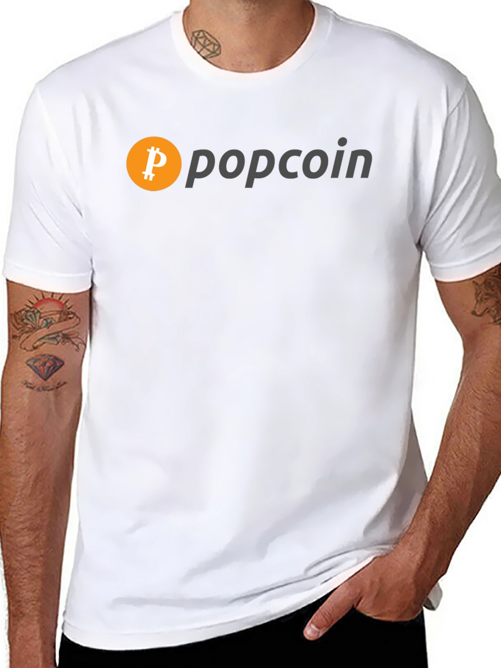 Popcoin Bitcoin Inspired Graphic T-Shirt