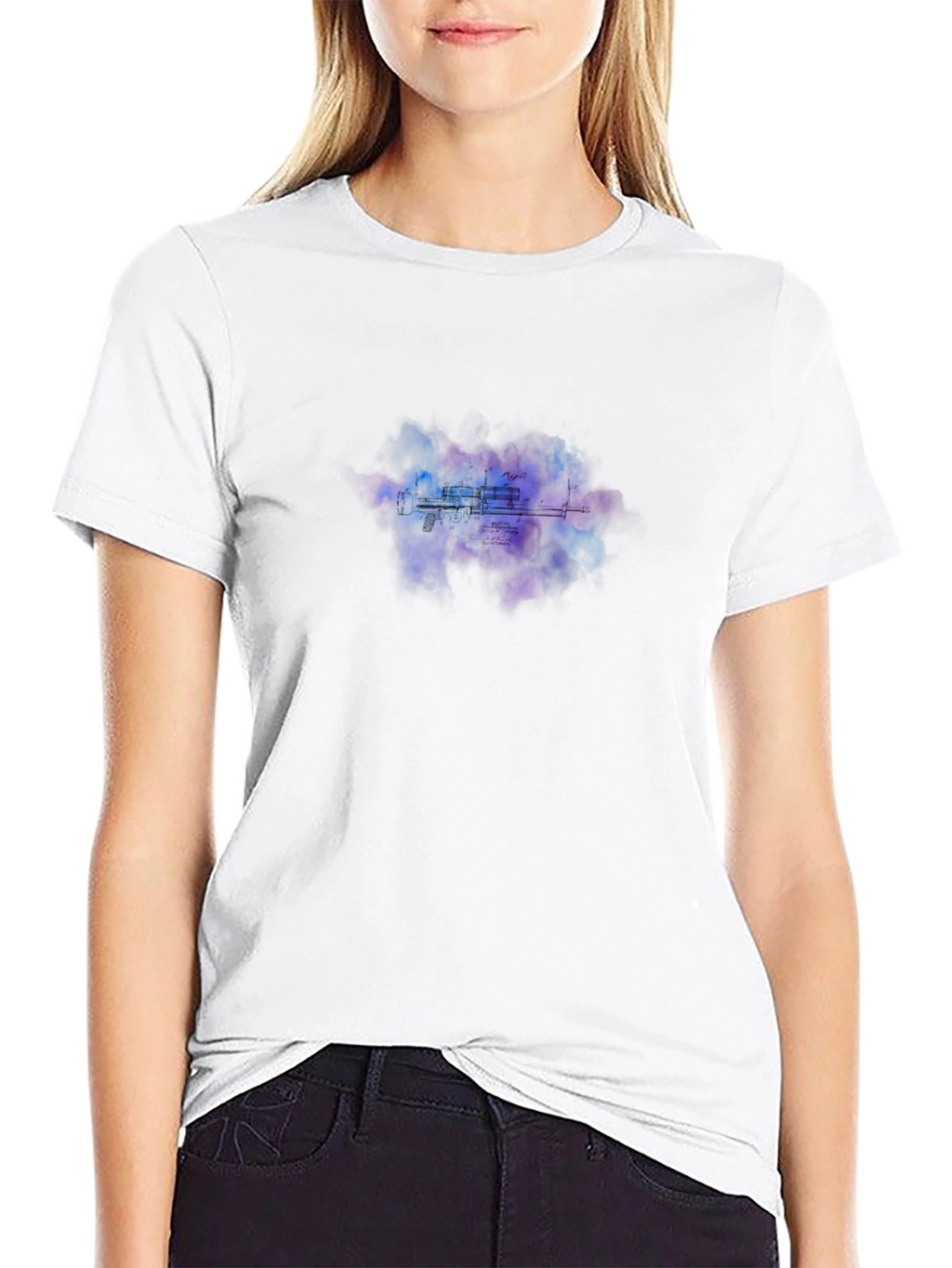 Abstract Urban T-Shirt - Mens Black Crew Neck