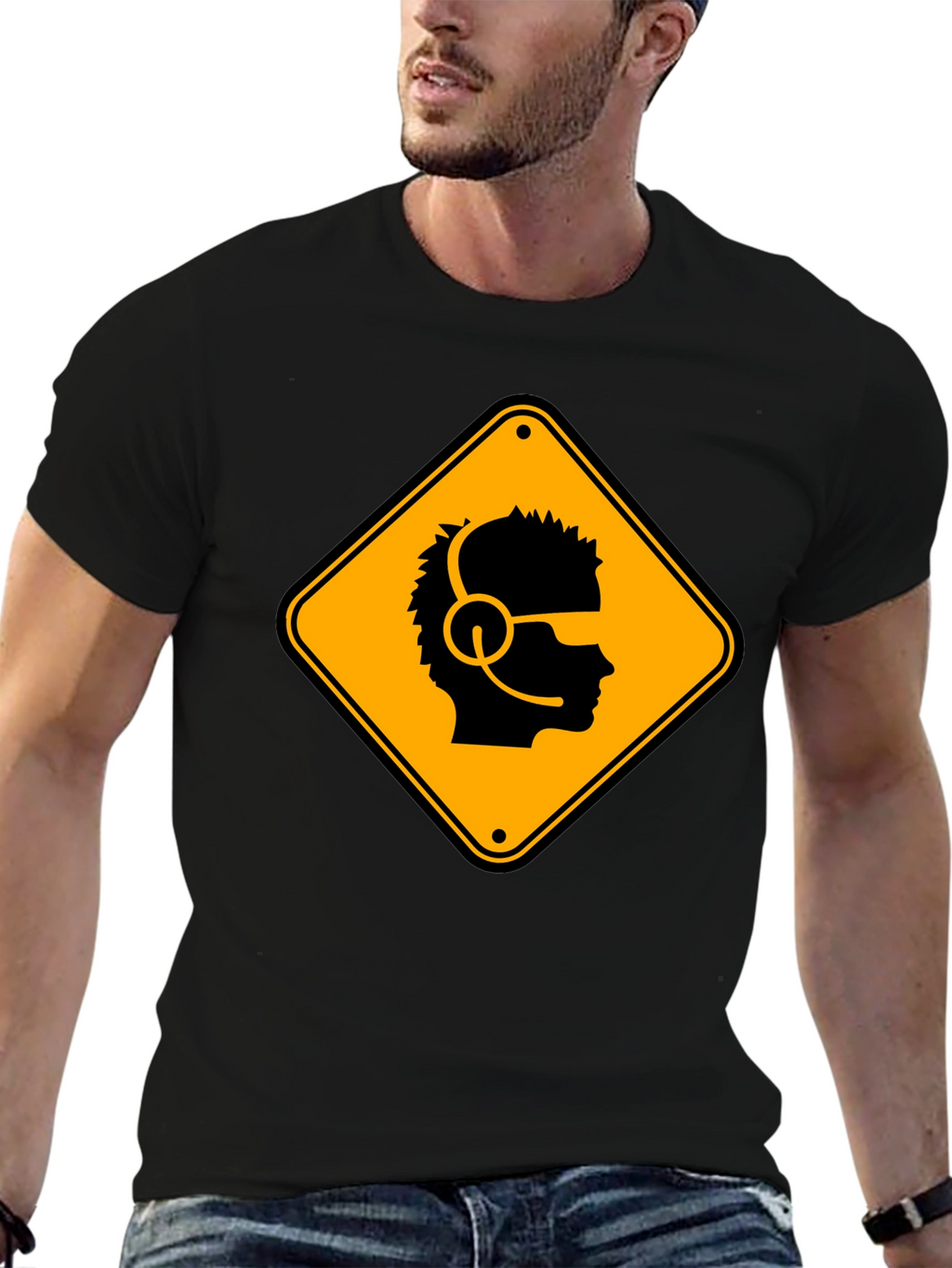 Gamer Hazard T-Shirt - Black Cotton Crew Neck Tee