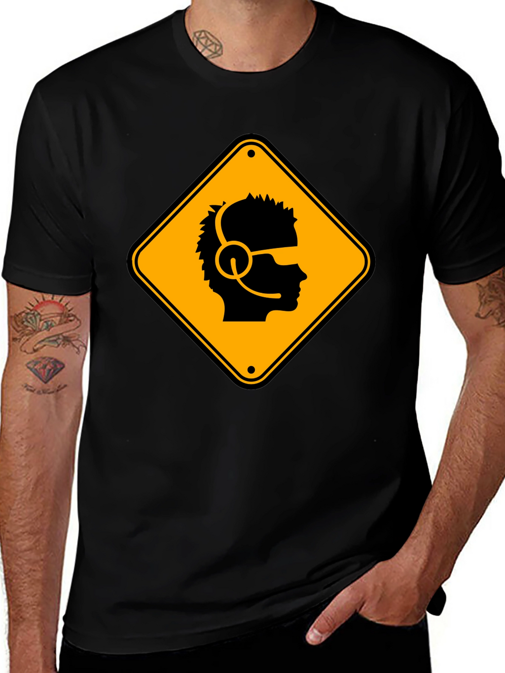 Gamer Hazard T-Shirt - Black Cotton Crew Neck Tee