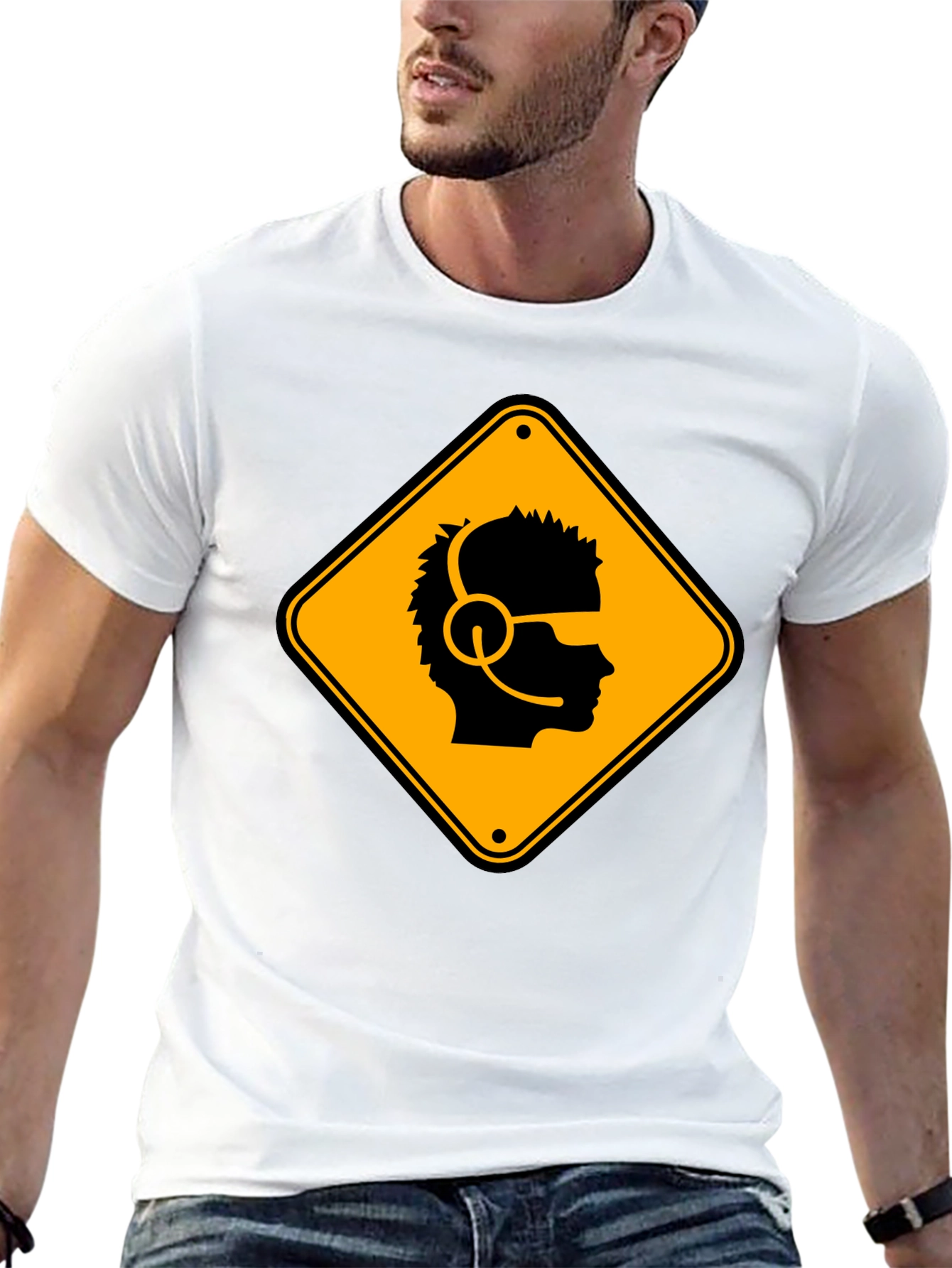 Gamer Hazard T-Shirt - Black Cotton Crew Neck Tee