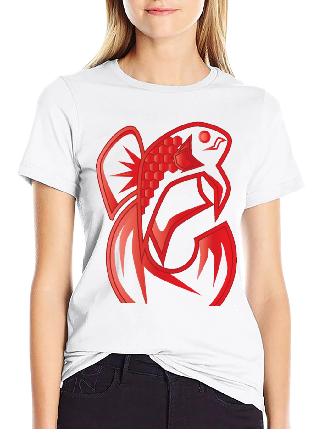 Red Fish Graphic Tee - Unique Design