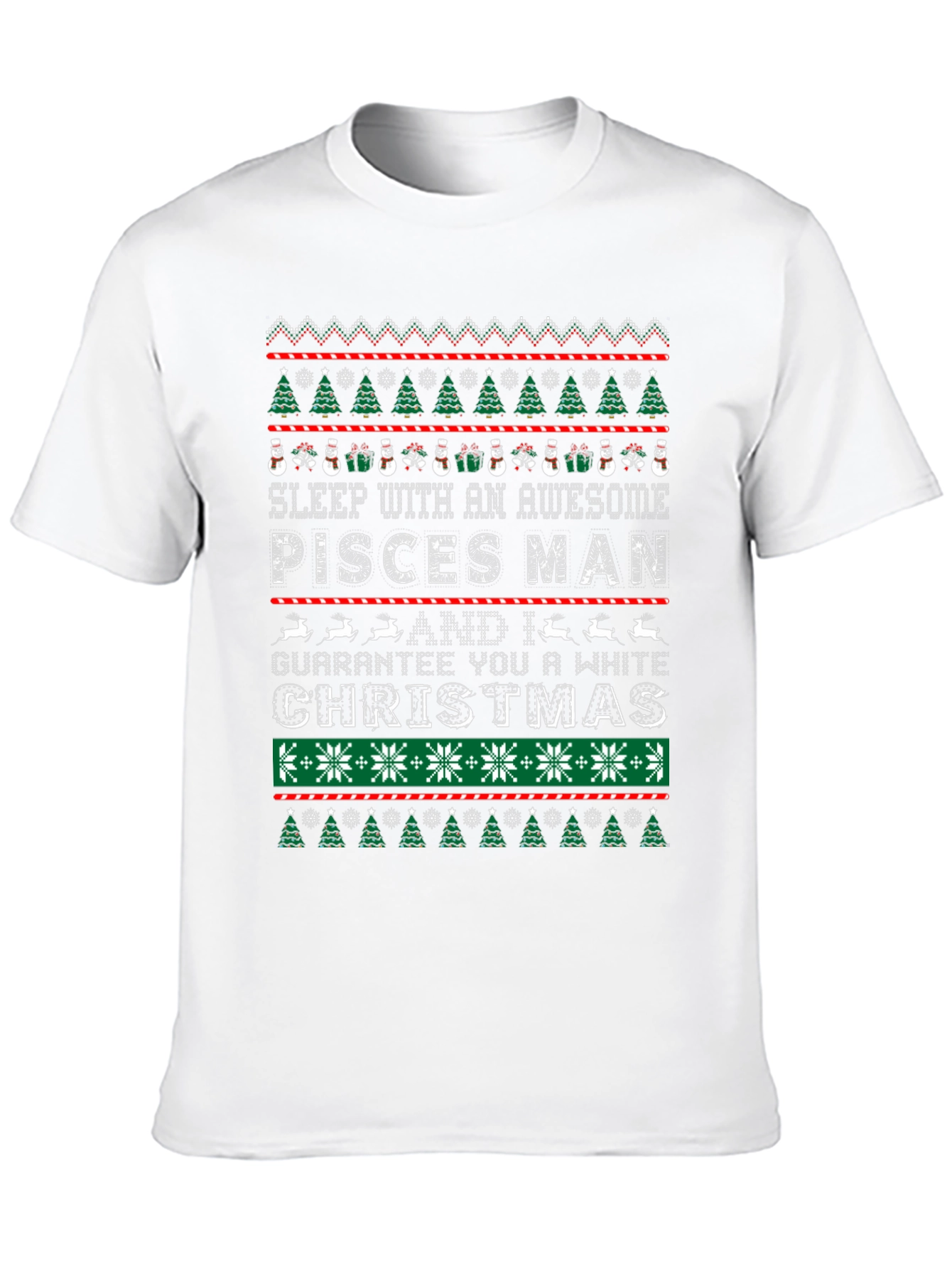Pisces Man Christmas Ugly Sweater T-Shirt