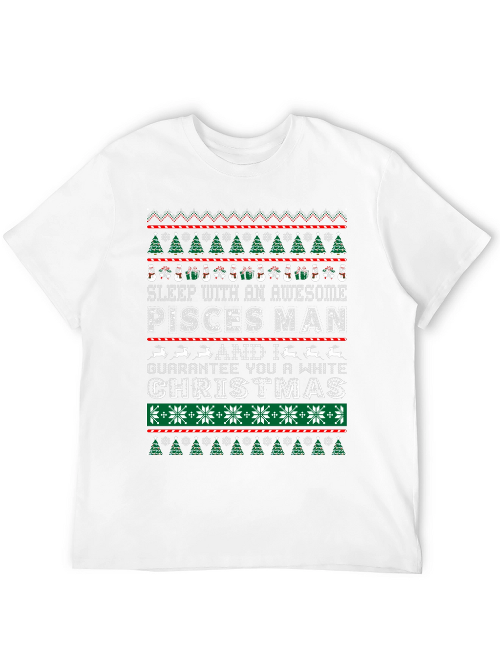 Pisces Man Christmas Ugly Sweater T-Shirt