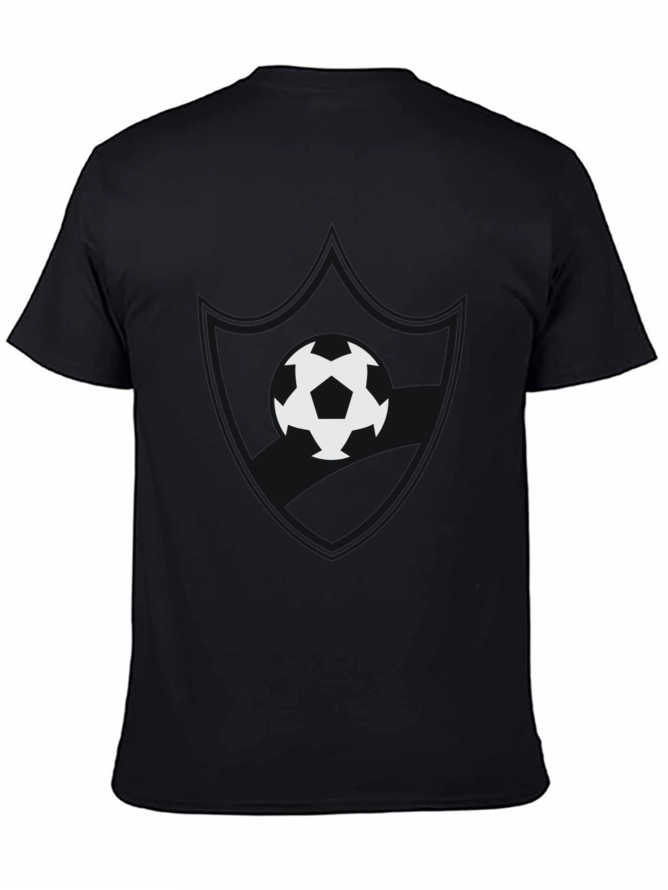 Soccer Ball Graphic Black T-Shirt