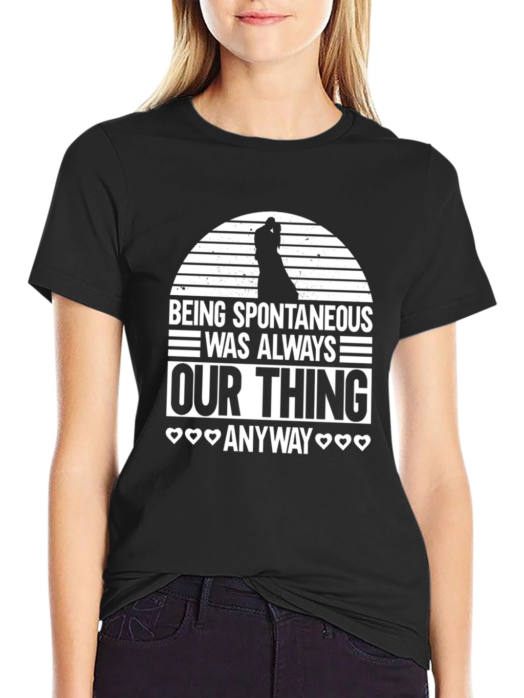 Spontaneous Thing Black Graphic Tee