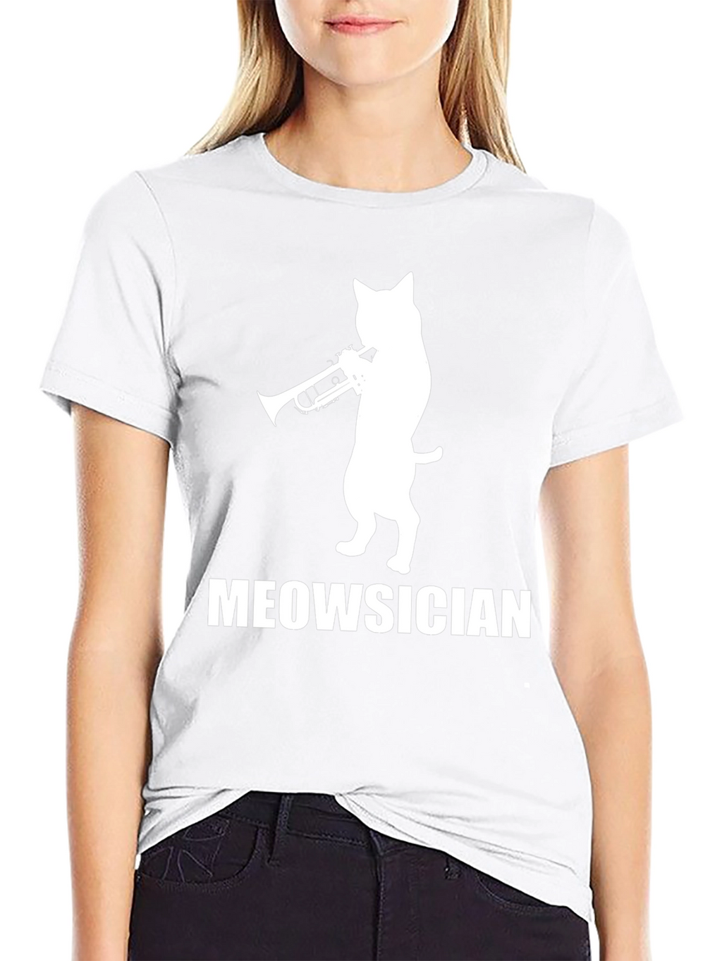 Meowsician Cat Trumpet Player T-Shirt