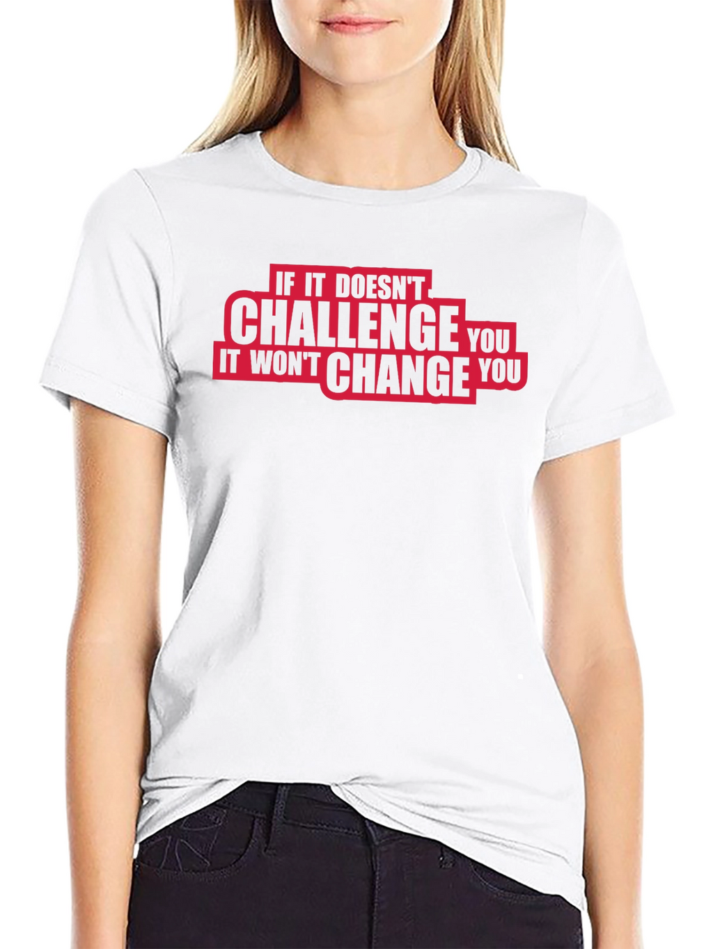 Challenge Change Graphic Tee - Motivational Black T-Shirt