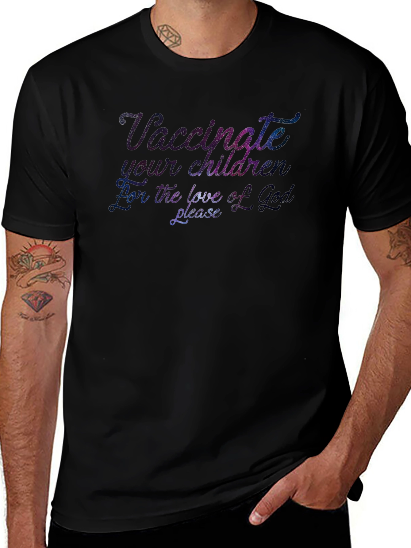 Vaccinate Your Children Graphic Tee - Black