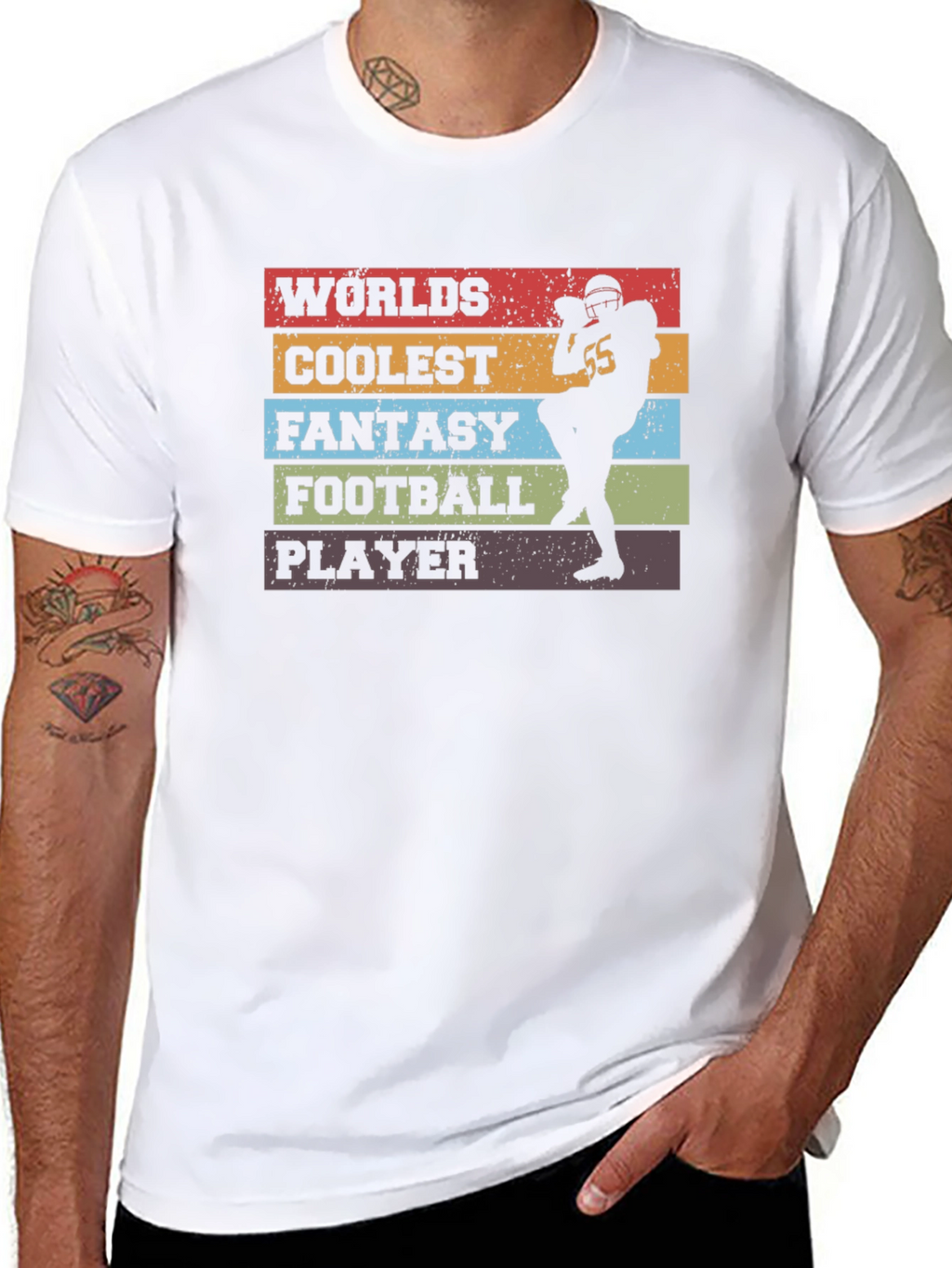 Worlds Coolest Fantasy Football Player Graphic Tee