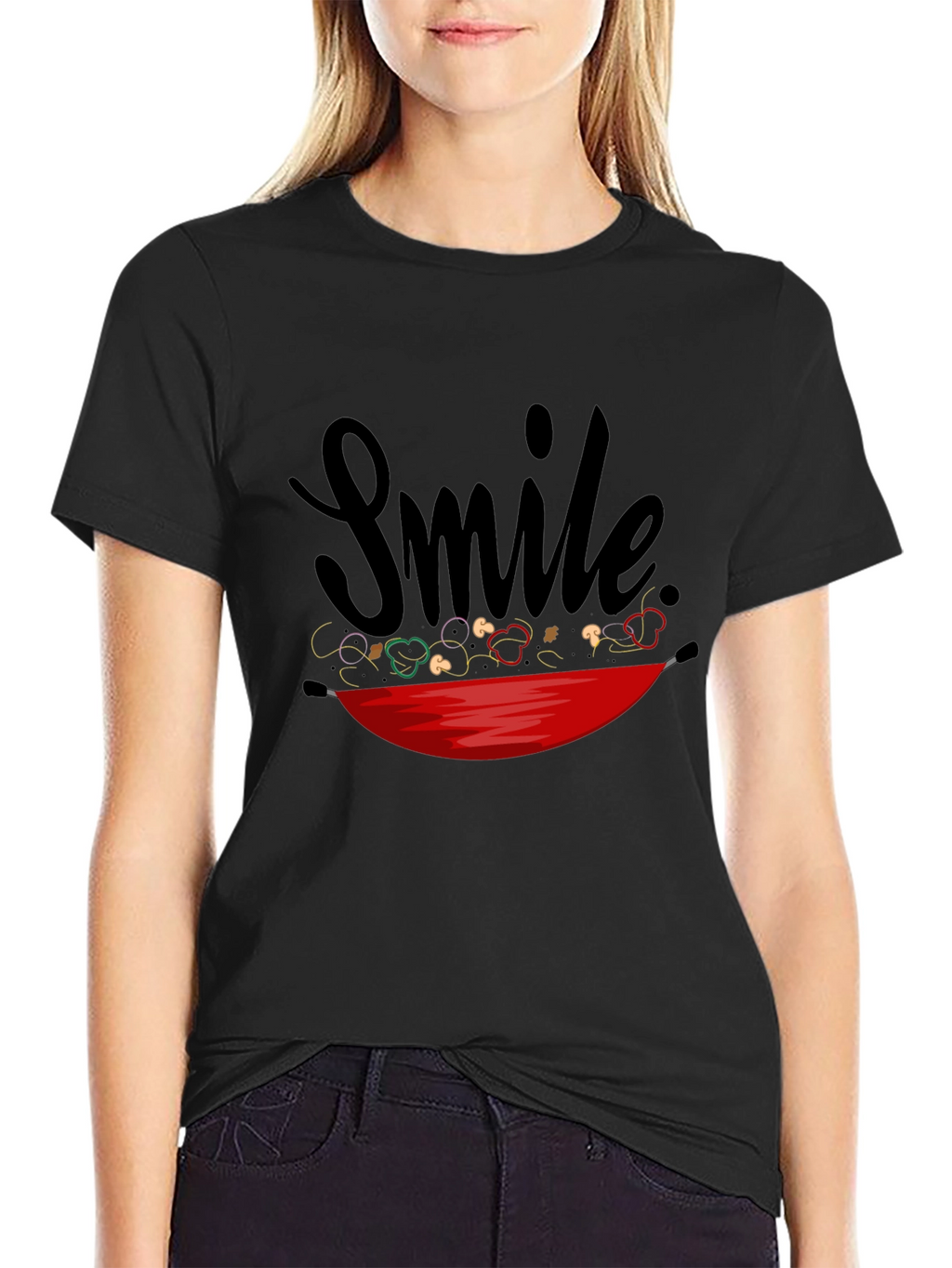 Smile Stir-Fry T-Shirt - Whimsical Graphic Tee