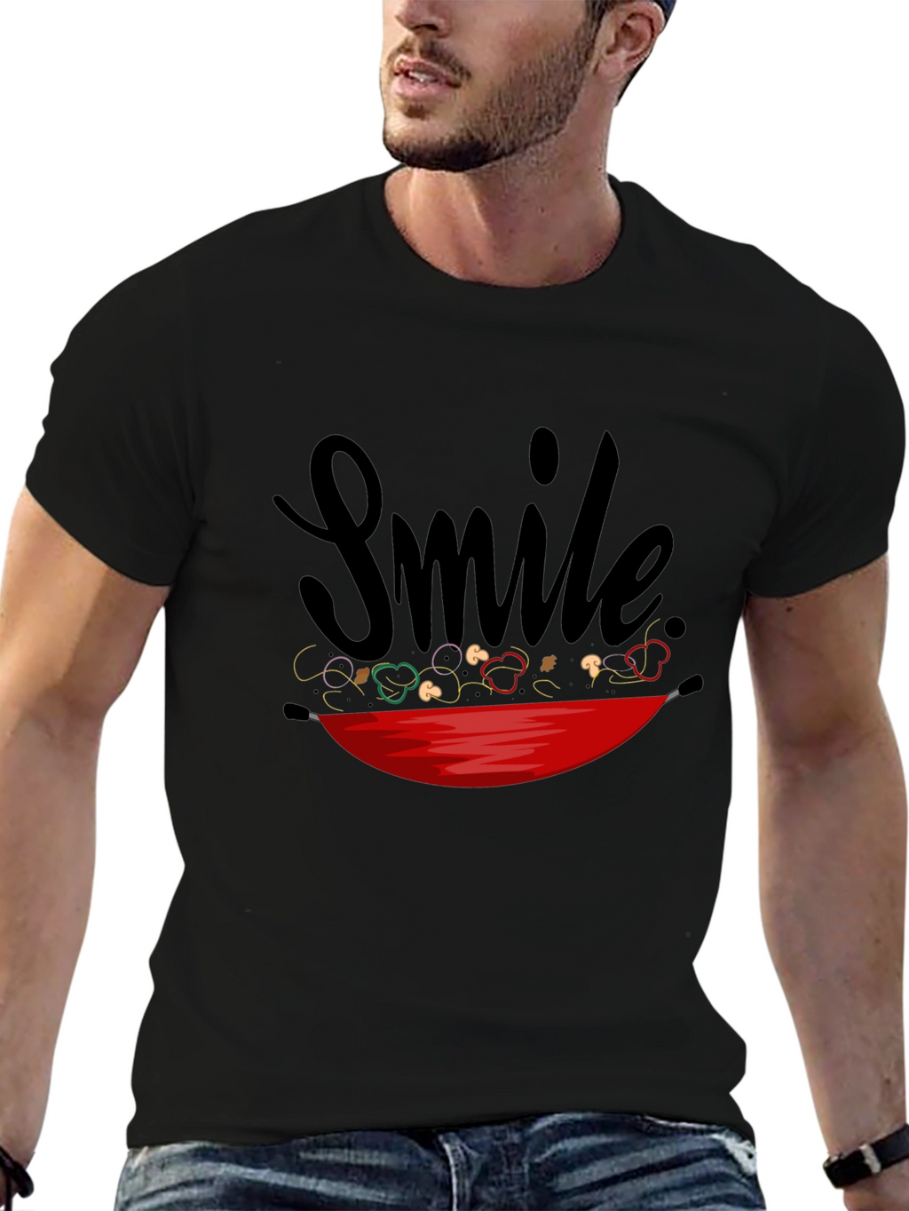 Smile Stir-Fry T-Shirt - Whimsical Graphic Tee