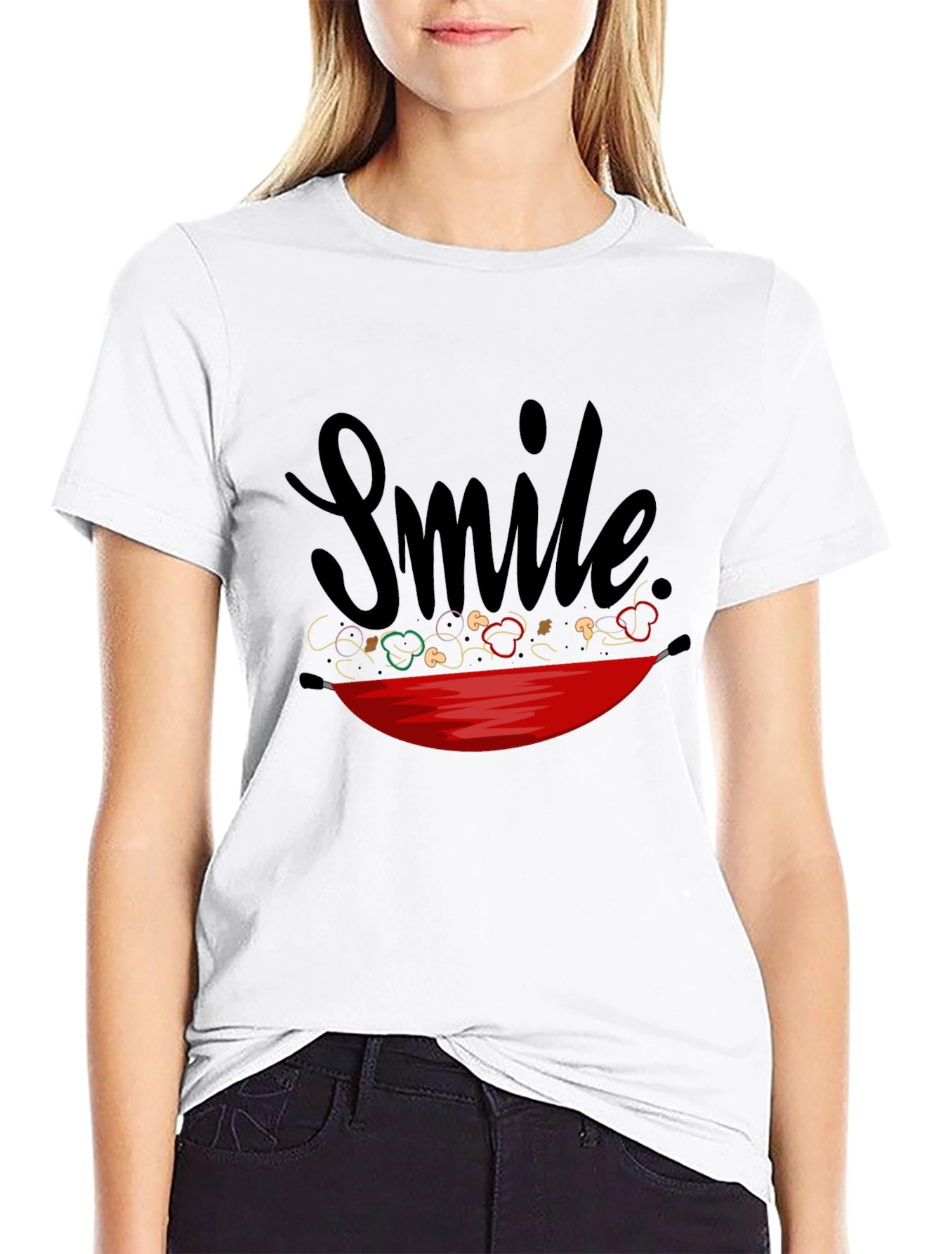 Smile Stir-Fry T-Shirt - Whimsical Graphic Tee