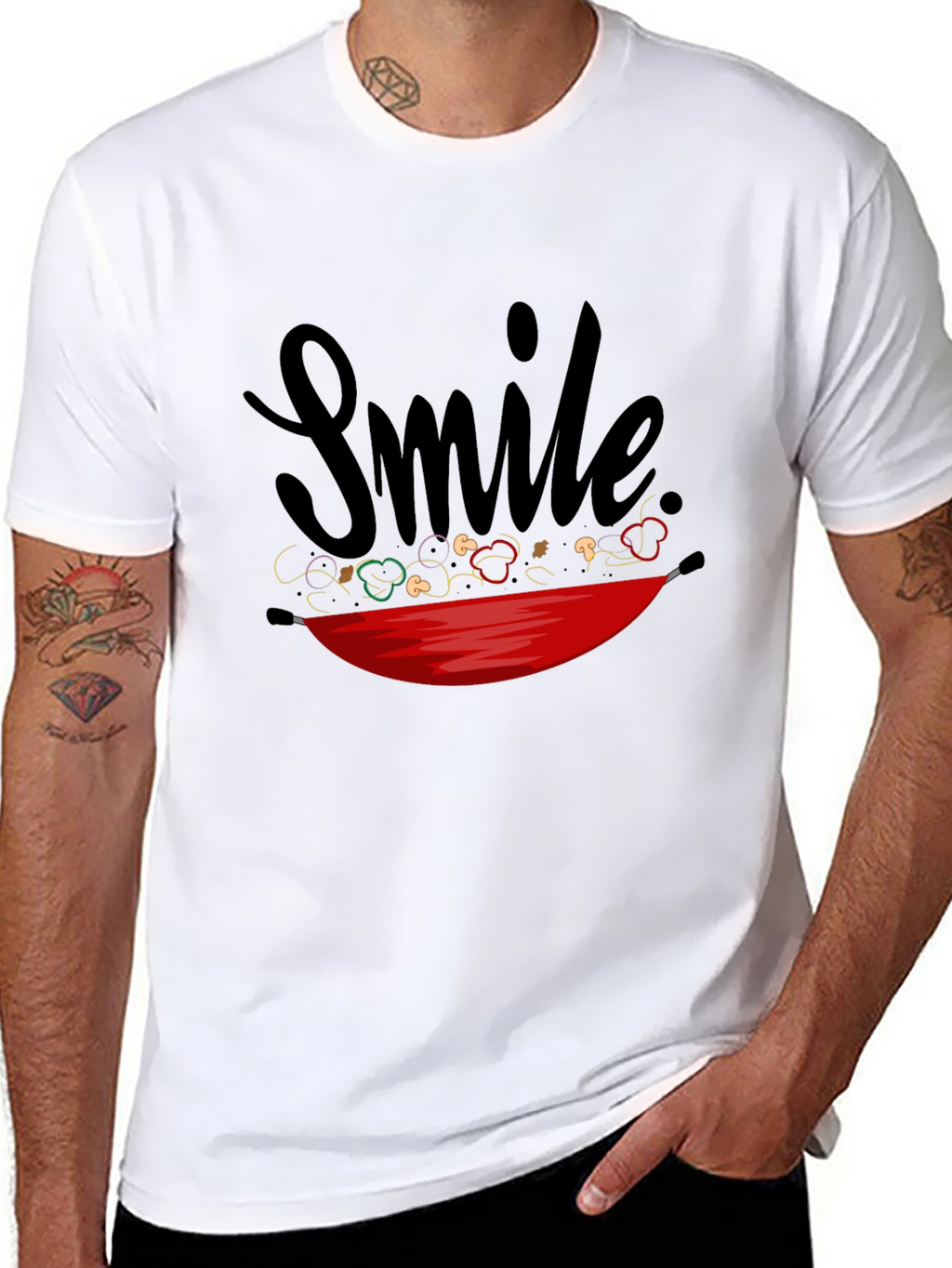 Smile Stir-Fry T-Shirt - Whimsical Graphic Tee