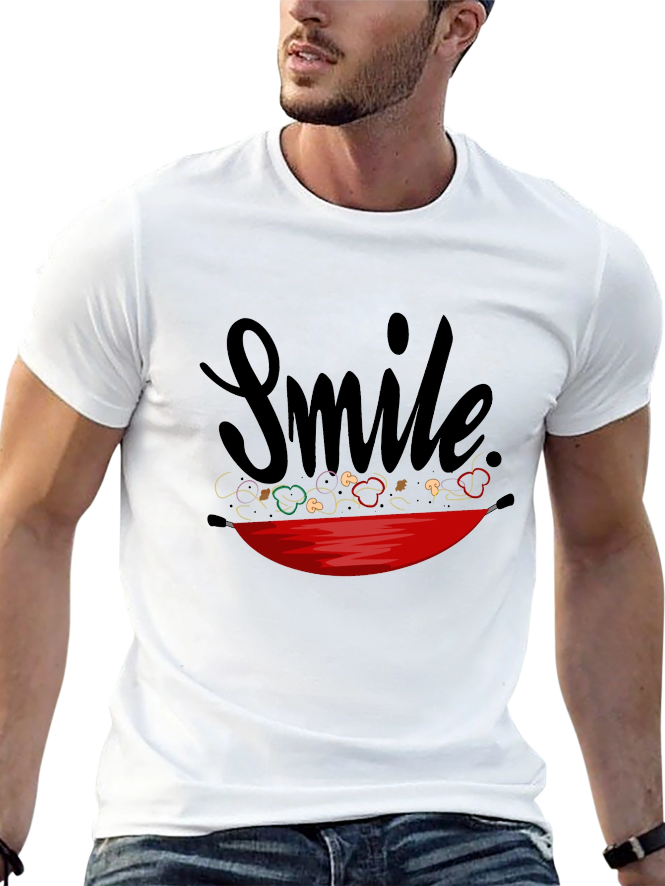Smile Stir-Fry T-Shirt - Whimsical Graphic Tee