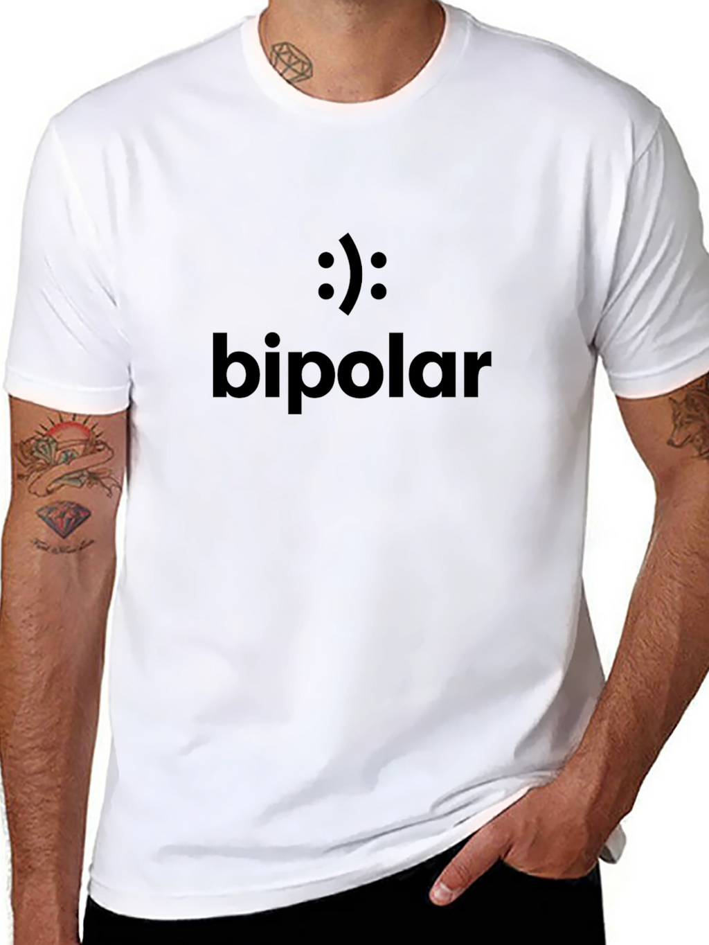 Bipolar Graphic T-Shirt - Dark Humor Tee