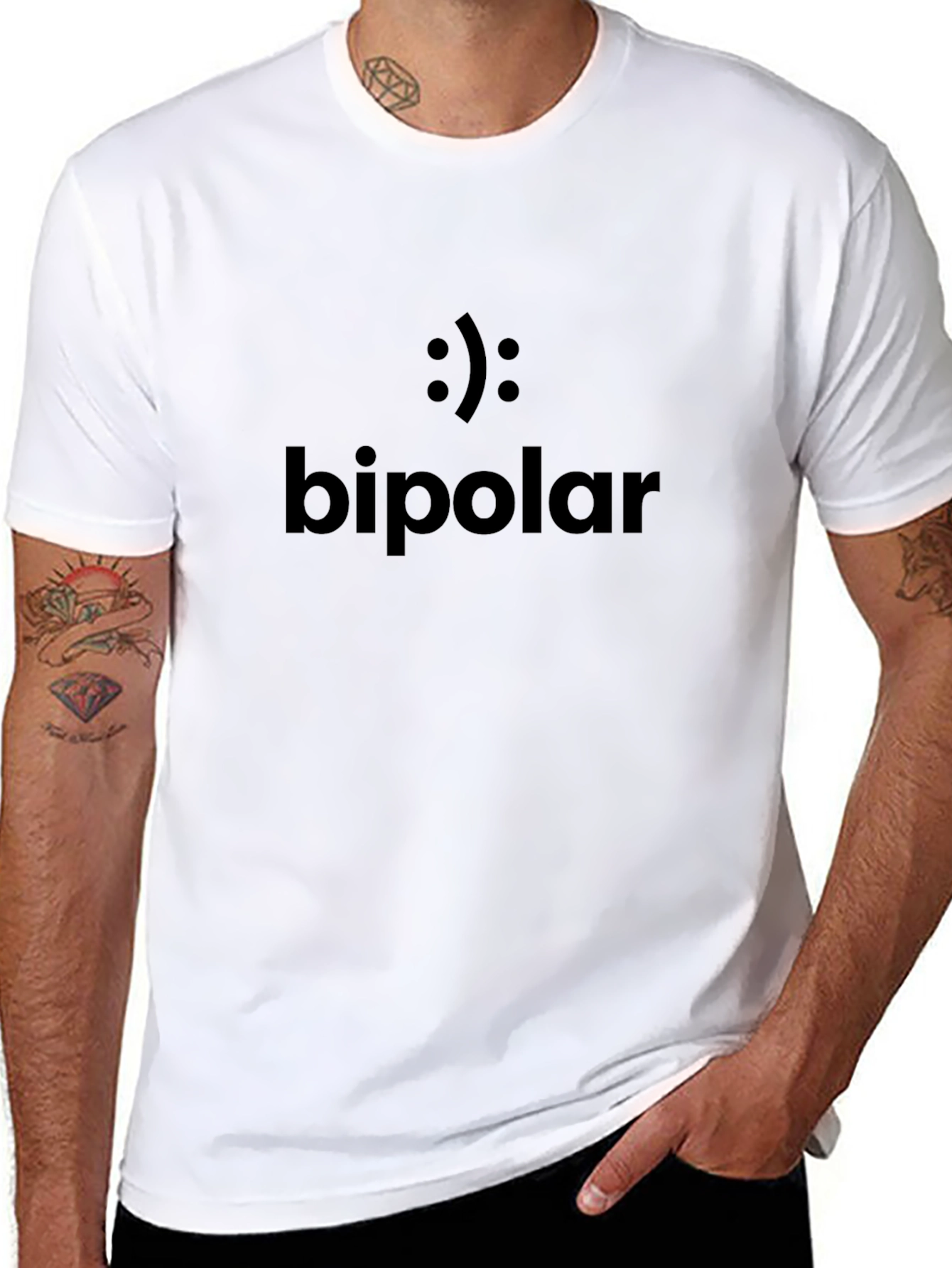 Bipolar Graphic T-Shirt - Dark Humor Tee