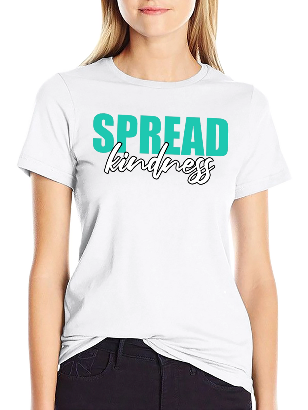 Spread Kindness Graphic Tee - Black