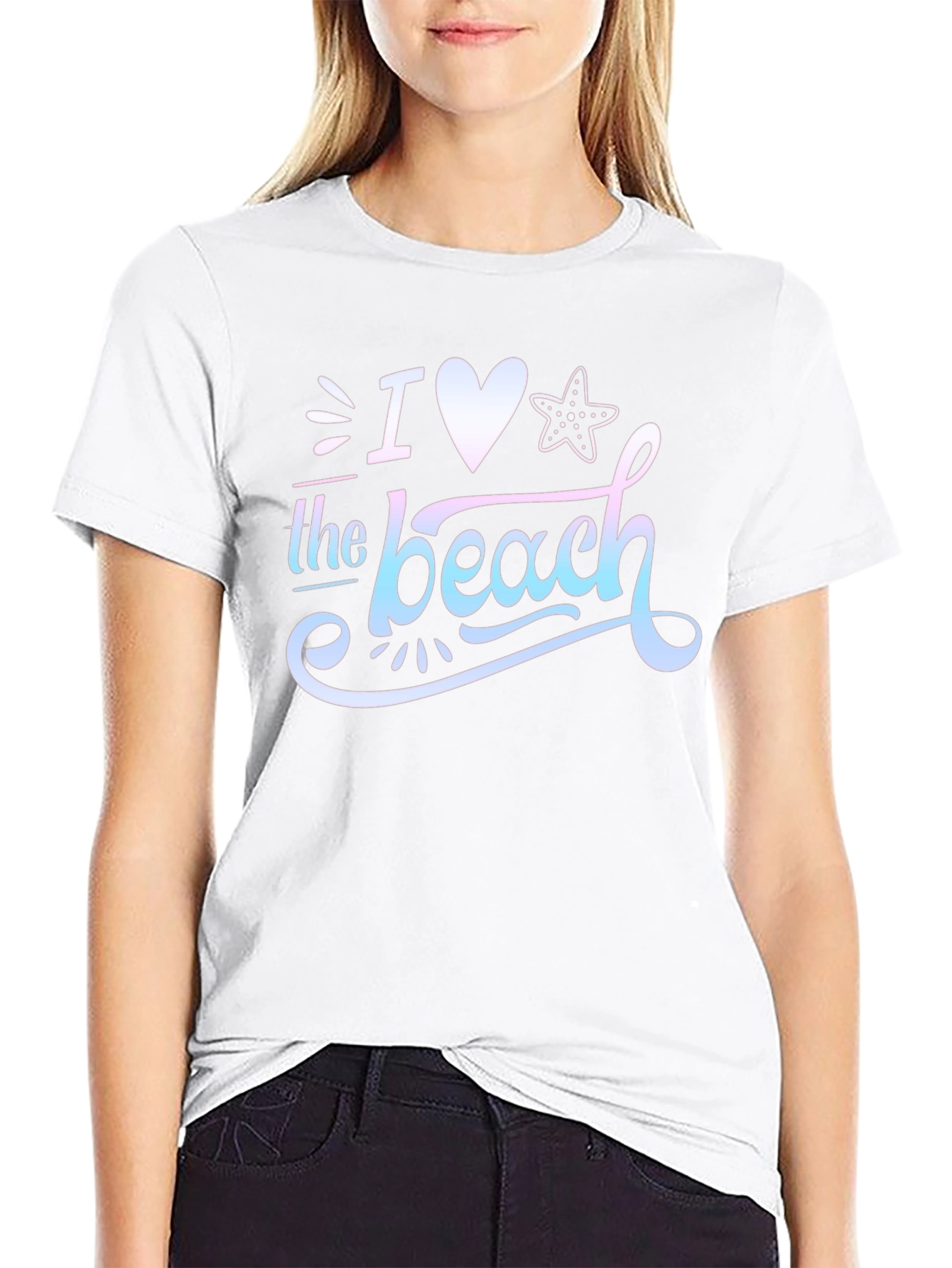 I Love the Beach Graphic T-Shirt