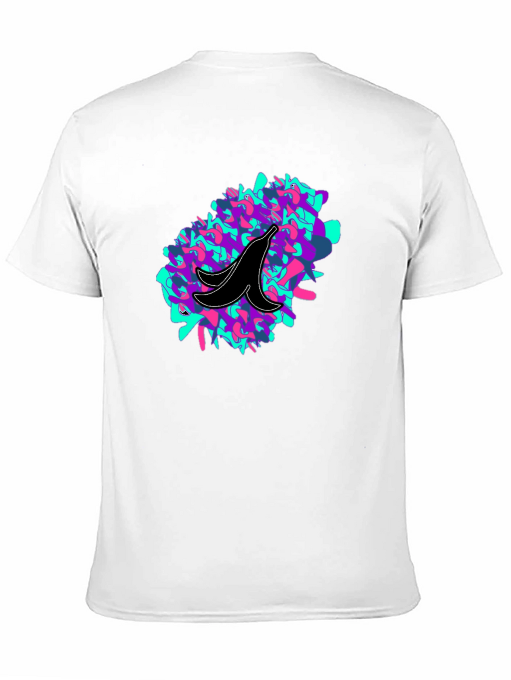 Abstract Banana Peel Graphic Tee - Black Unisex