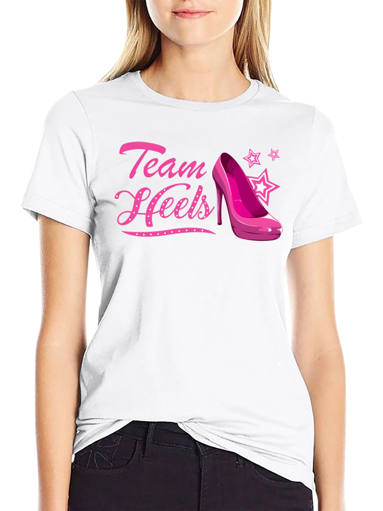 Team Heels Pink Shoe T-Shirt