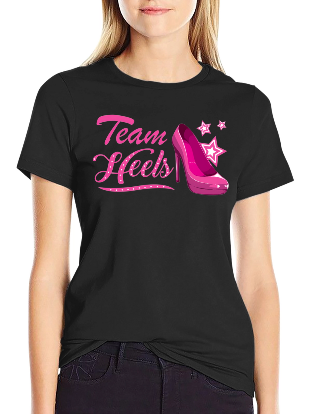 Team Heels Pink Shoe T-Shirt