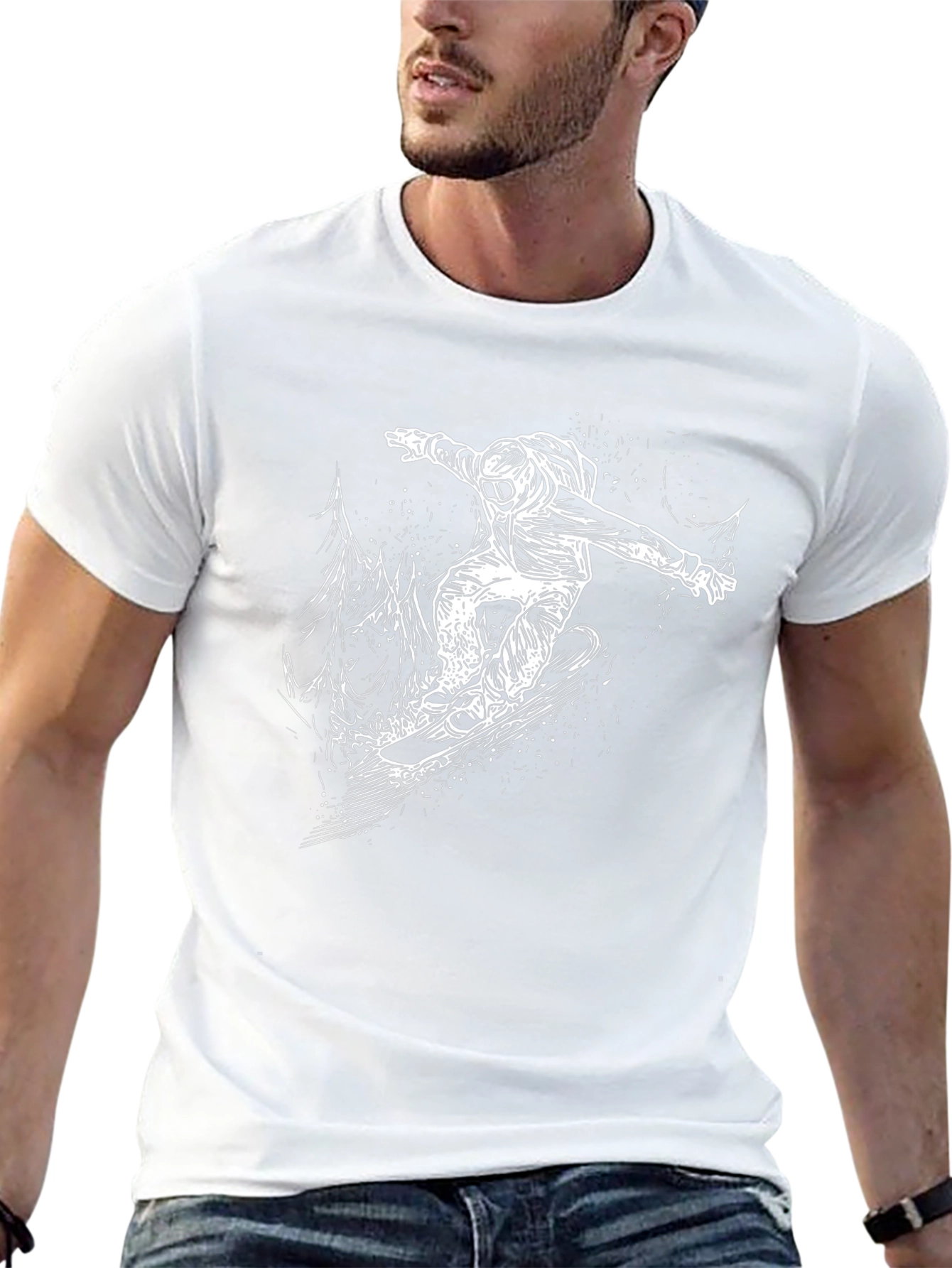 Snowboarder Graphic Black T-Shirt