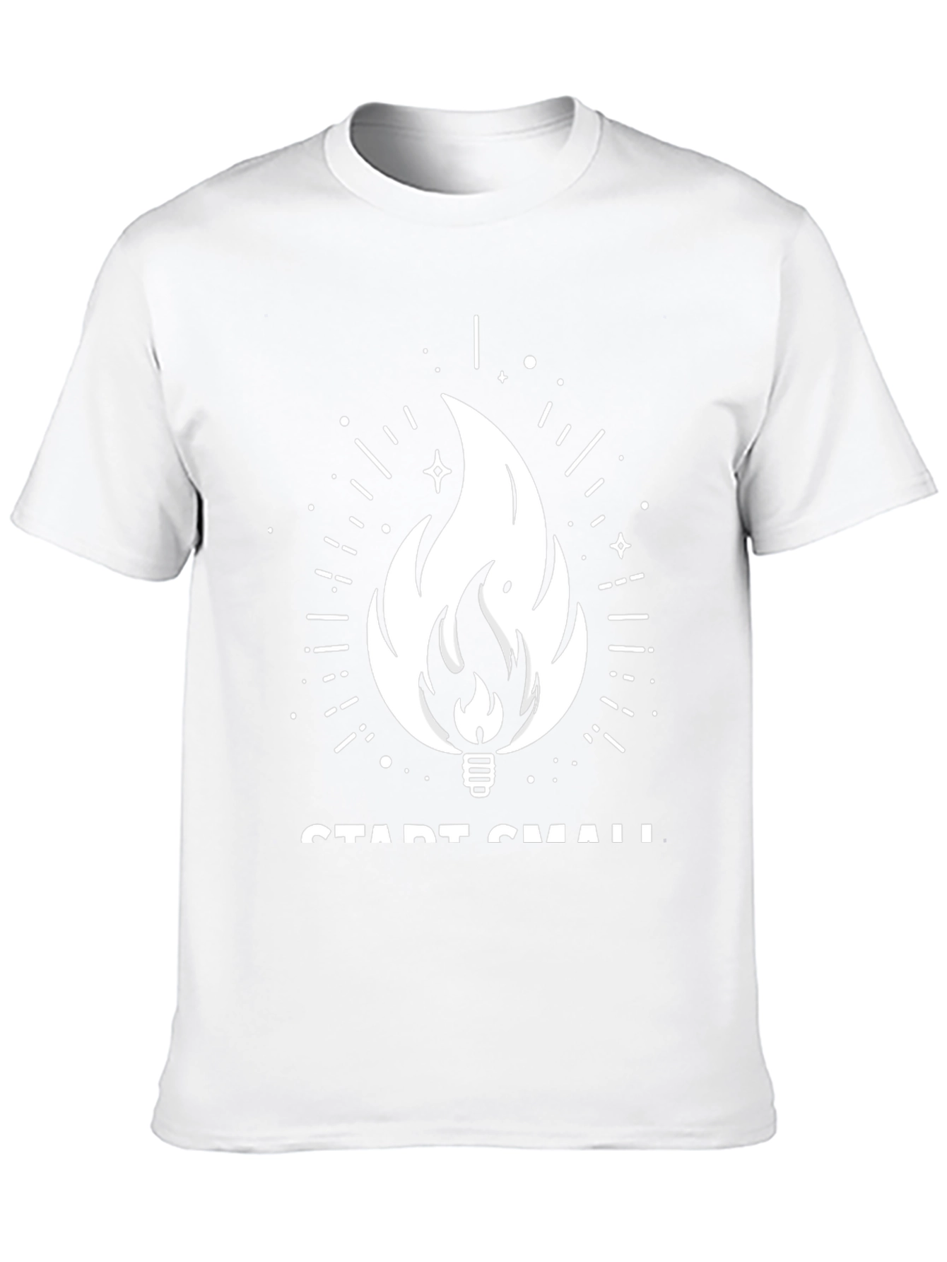 Start Small Tee - Graphic Fire Design