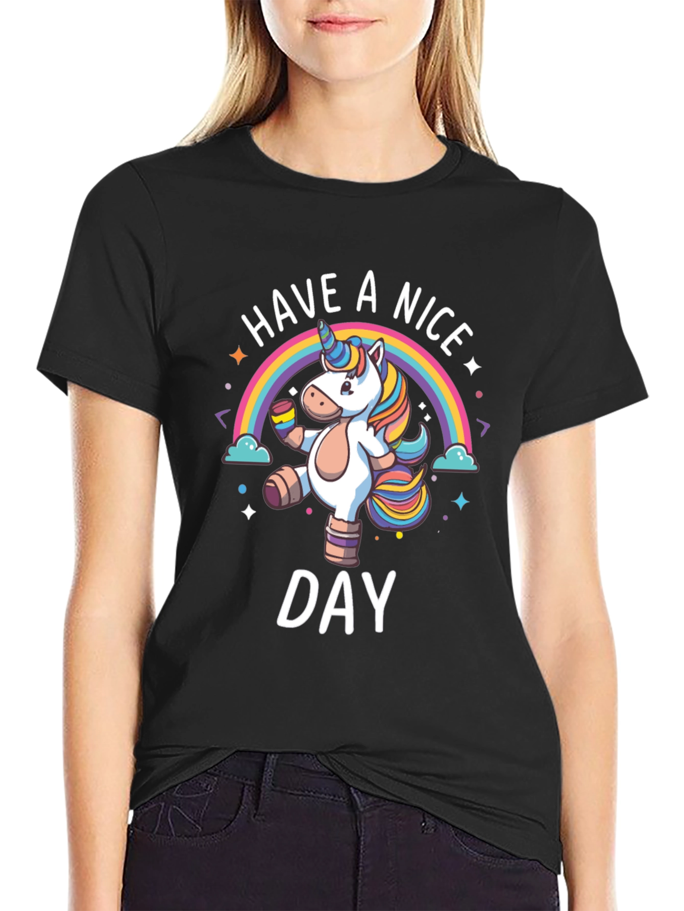 Have a Nice Day Unicorn Graphic Tee