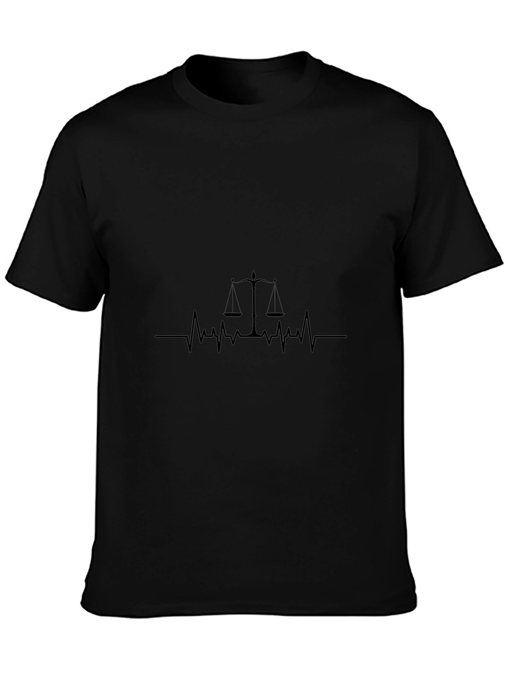 Lawyer Heartbeat T-Shirt - Scales of Justice Design