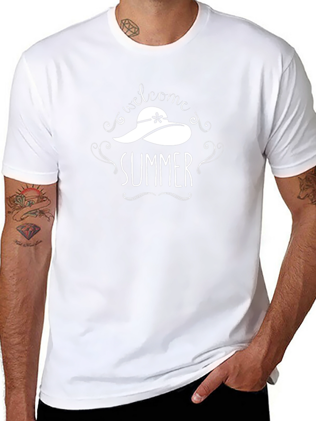 Welcome Summer Hat Graphic T-Shirt