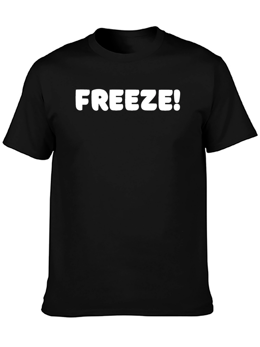 Freeze! Mens Black Graphic T-Shirt