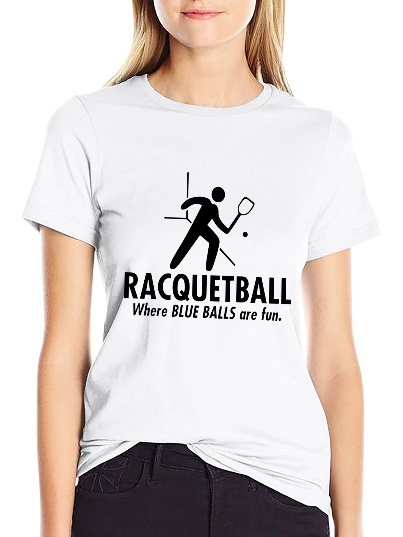 Racquetball T-Shirt: Where BLUE BALLS are fun!