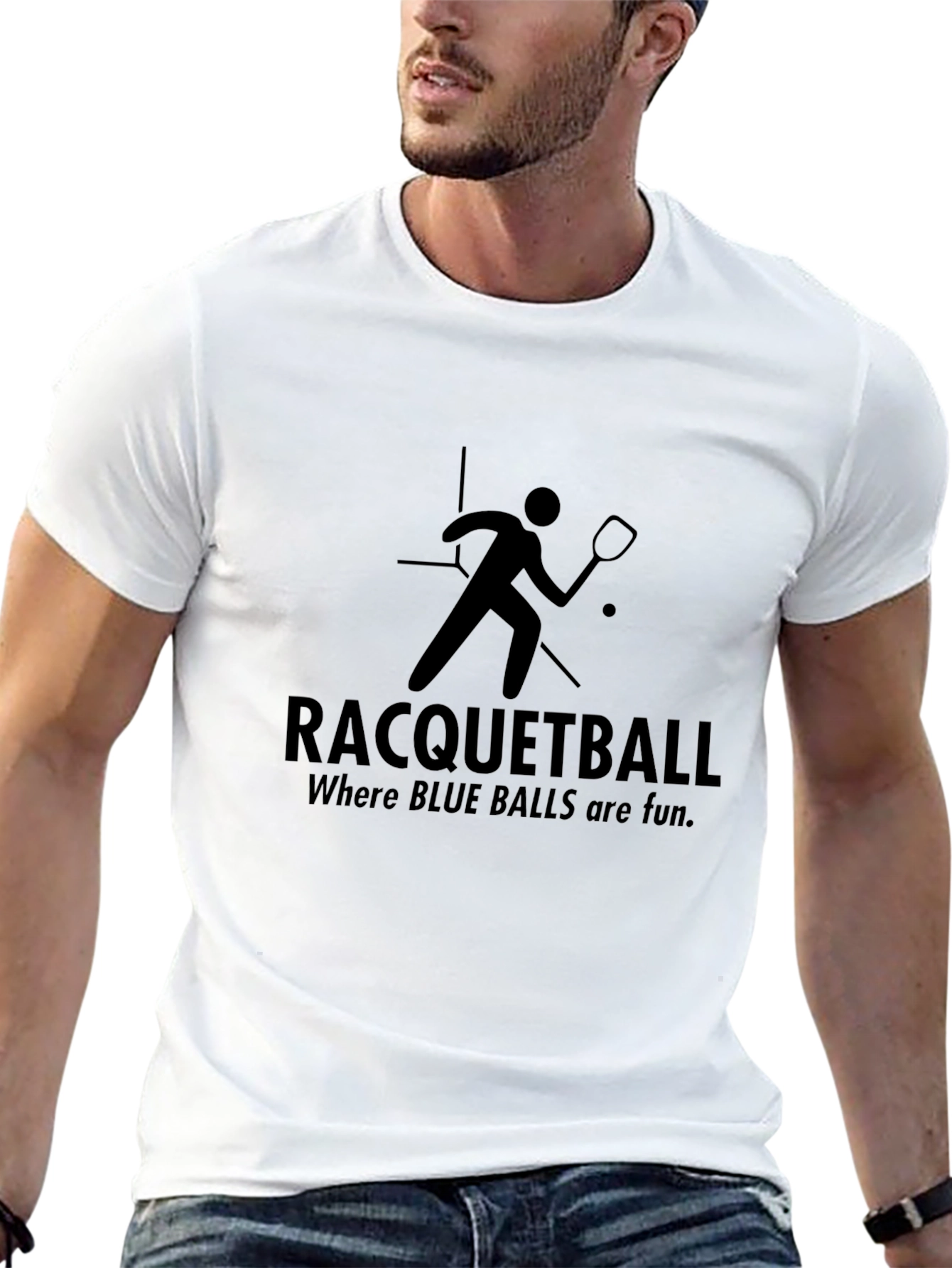 Racquetball T-Shirt: Where BLUE BALLS are fun!