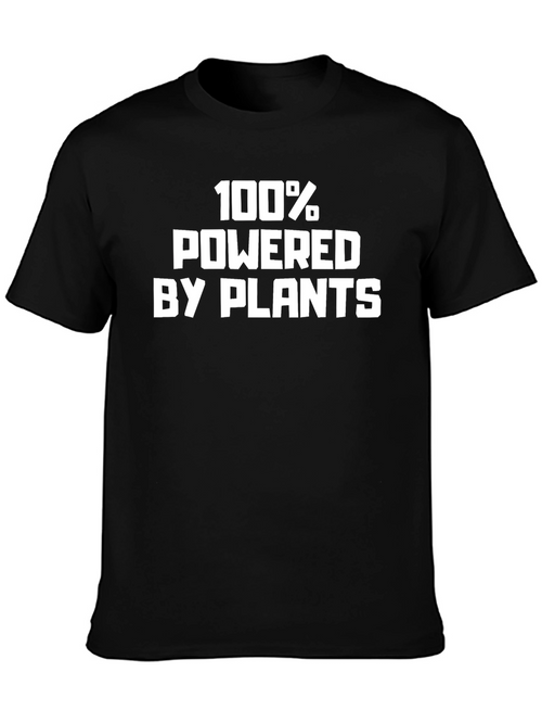 100% Powered by Plants T-Shirt - Vegan Lifestyle