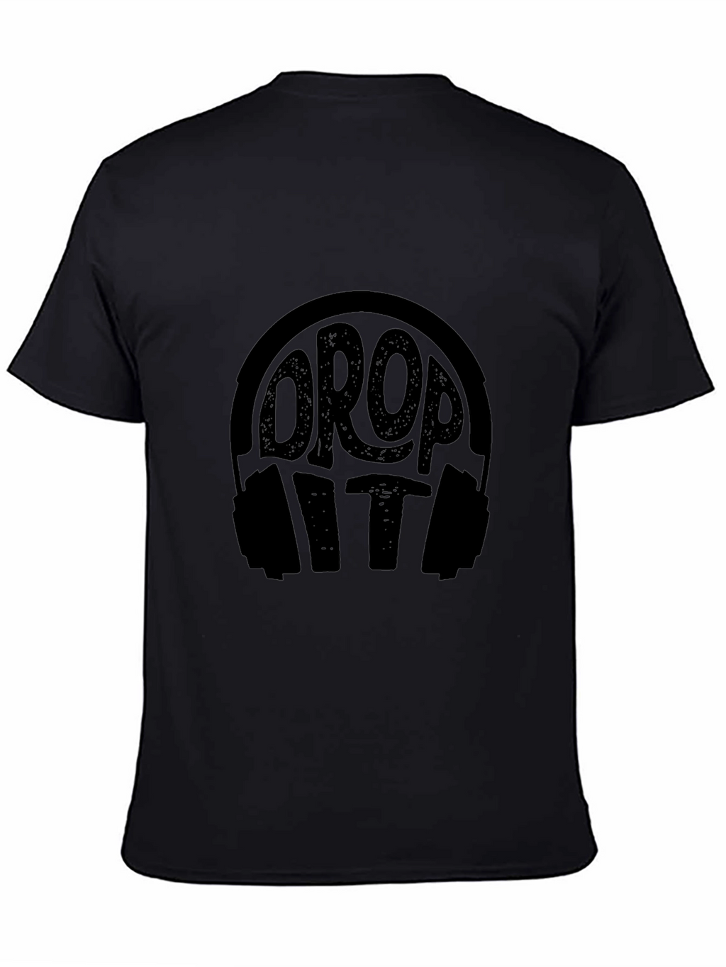 Drop It Headphones Graphic Black T-Shirt
