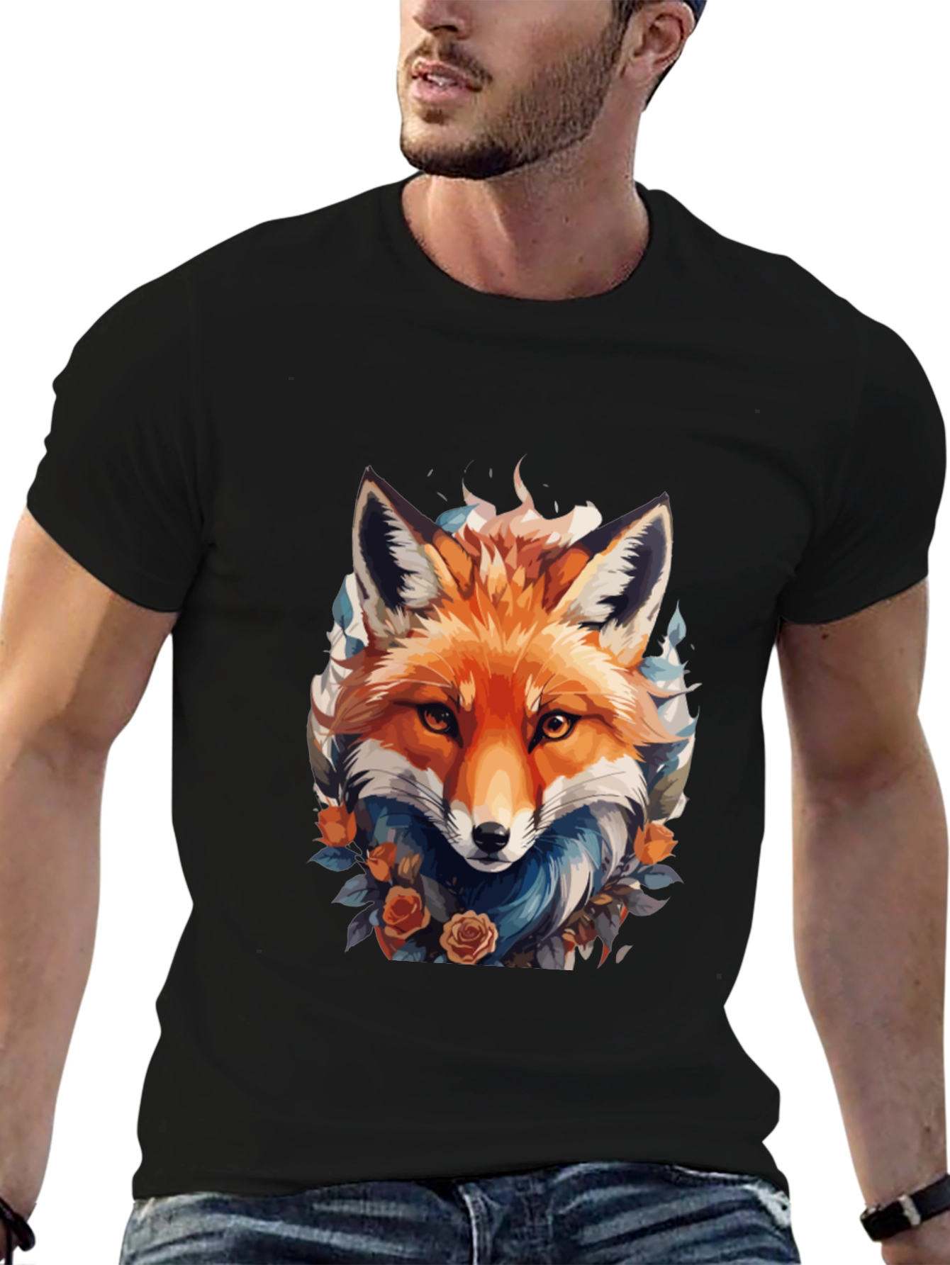 Fox Floral T-Shirt - Mens Graphic Tee