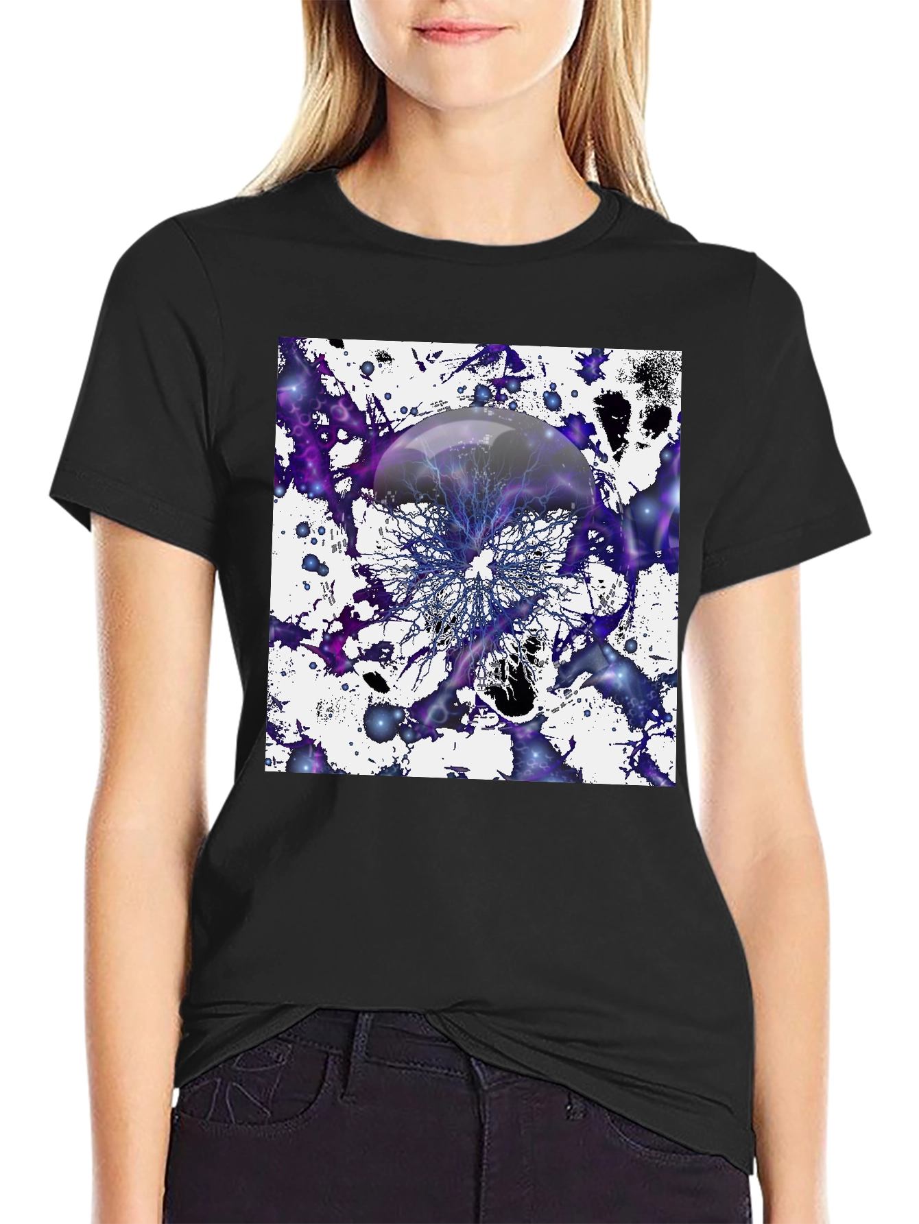 Abstract Jellyfish Design T-Shirt