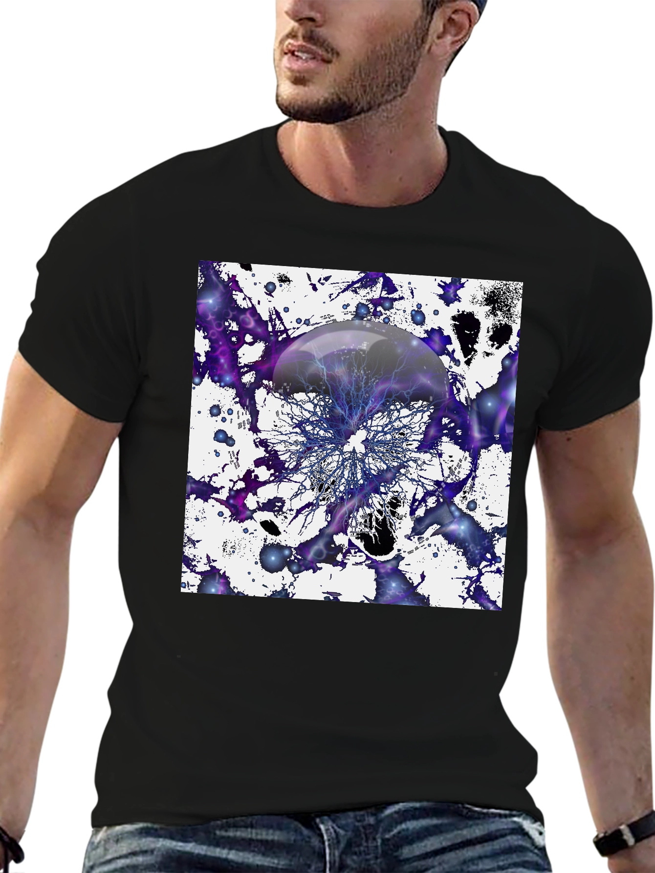 Abstract Jellyfish Design T-Shirt