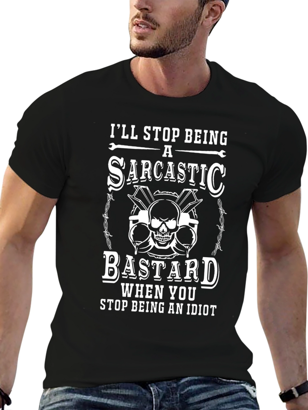 Sarcastic Bastard Graphic T-Shirt