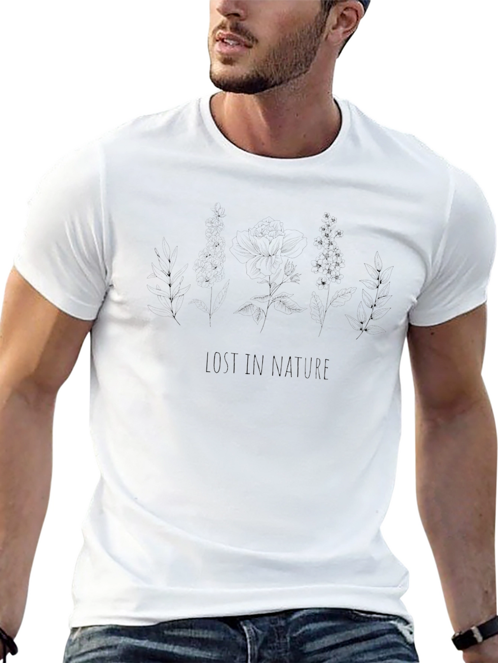 Lost in Nature Graphic Tee - Black