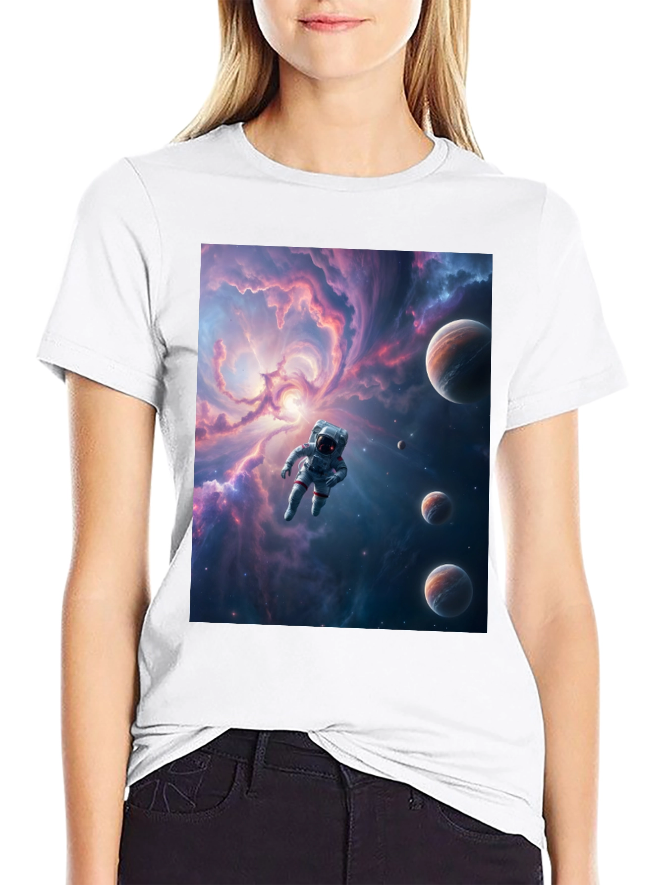 Astronaut Galaxy T-Shirt - Space Traveler Tee