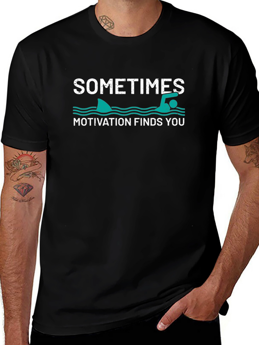 Sometimes Motivation Finds You Graphic T-Shirt