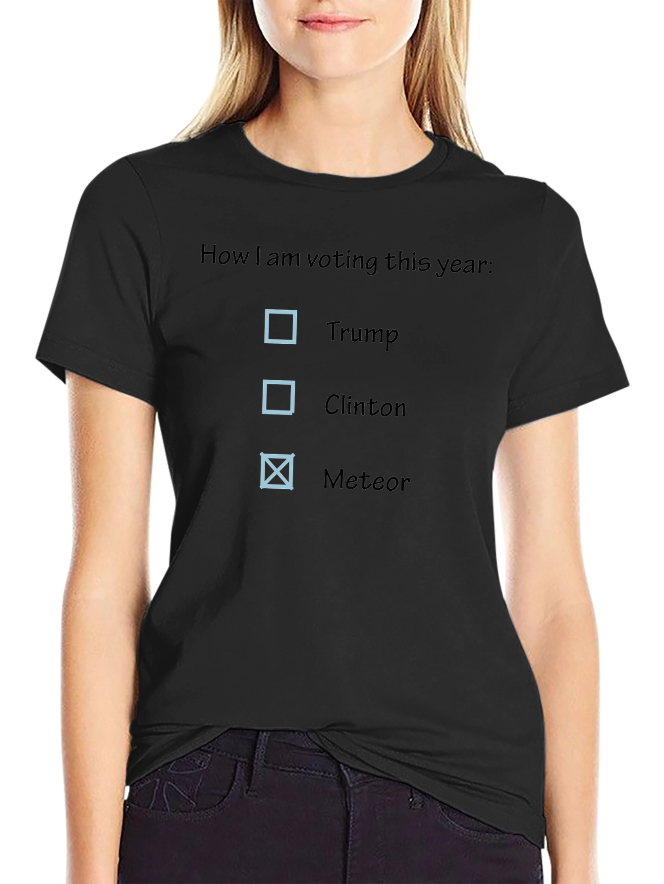 Novelty Political Humor T-Shirt - Meteor 2024