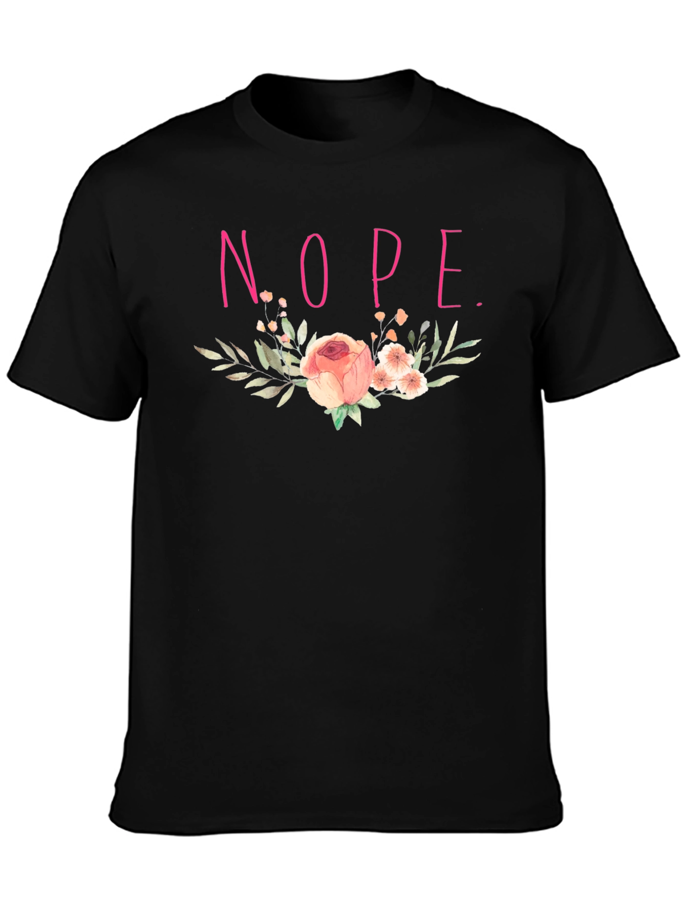 Floral Nope. Graphic Tee - Comfort Fit