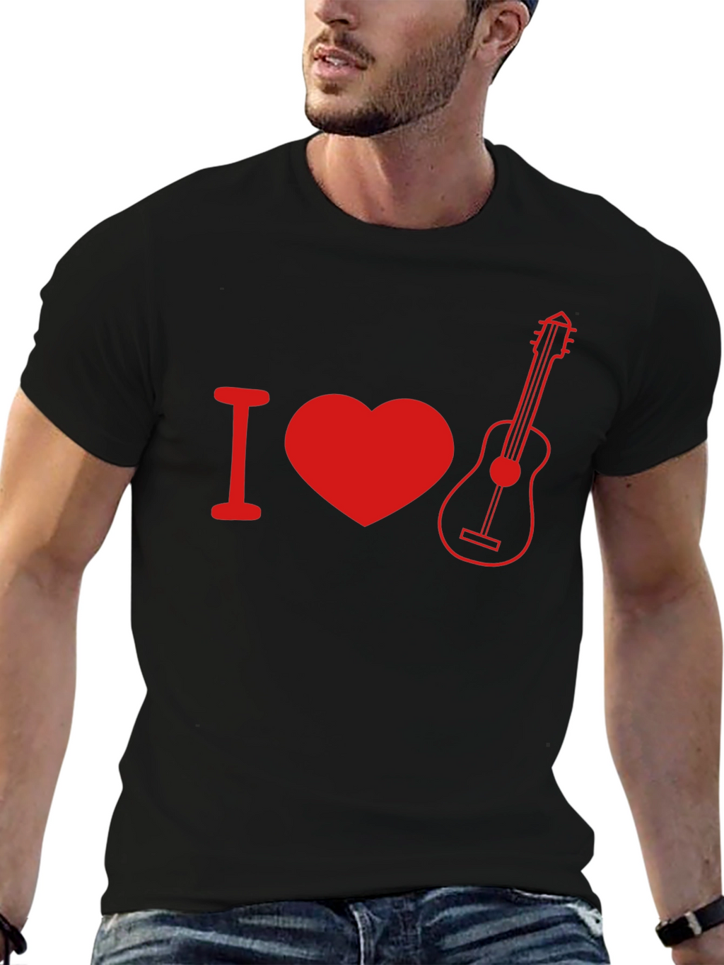 I Heart Guitar Graphic Tee - Music Lover T-Shirt