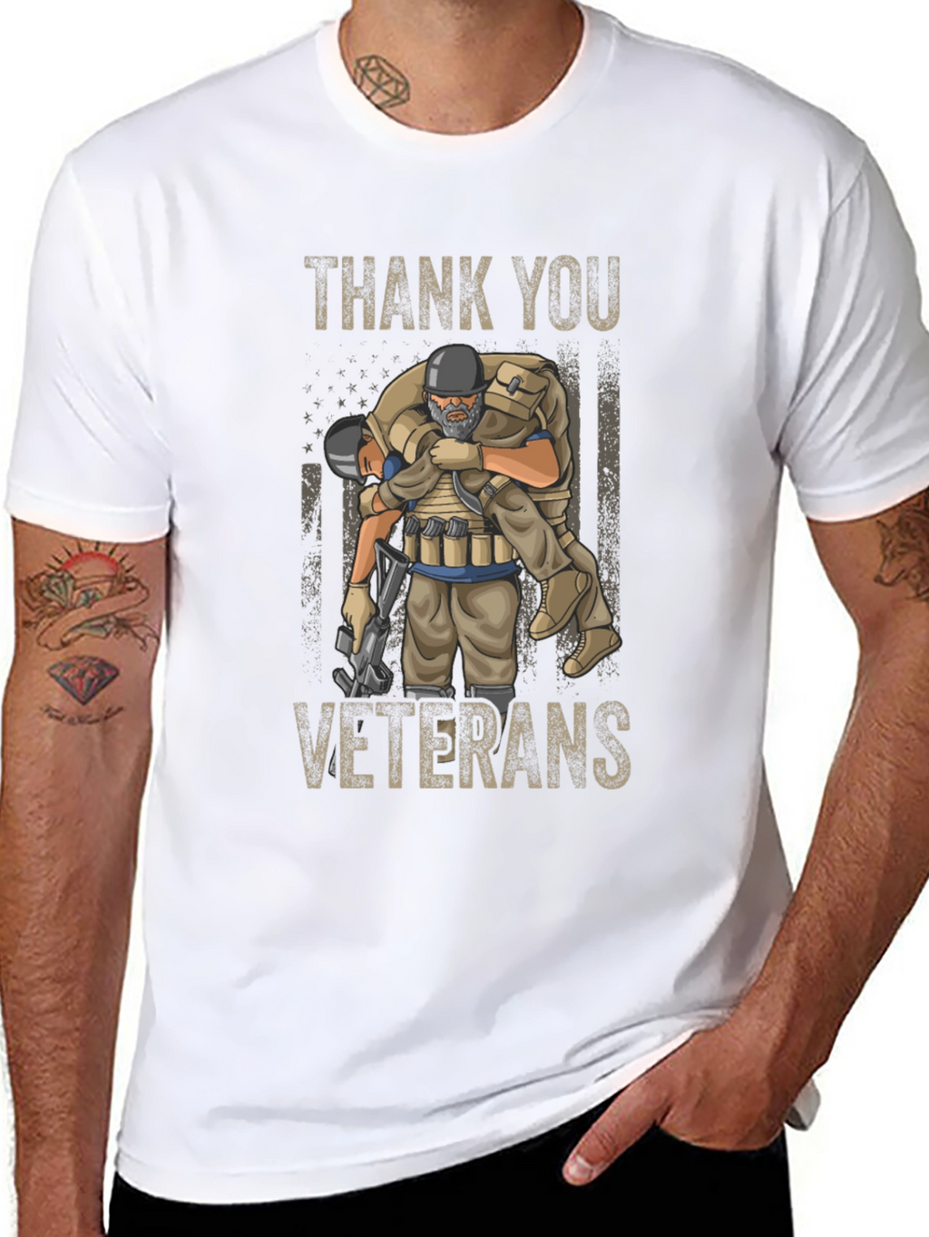 Thank You Veterans Graphic T-Shirt